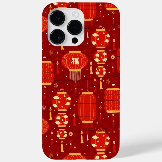 Chinesisch Neues Jahr Red Lucky Red Lanterns Case-Mate iPhone 14 Pro Max Hülle (Rückseite)