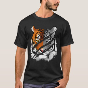 Chinesisch Neues Jahr Zodiac Schwarz-Weiß Tiger T-Shirt