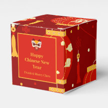 Chinesisch Neujahr Red Lanterns Gefälligkeitsbox