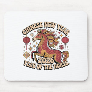 Chinesisch New Years 2026 Horse Lunar Zodiac Decor Mousepad
