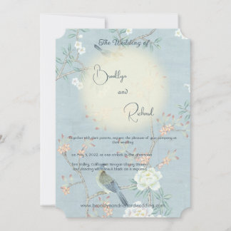 Chinesisch, romantisch, elegant, Hochzeitseinladun