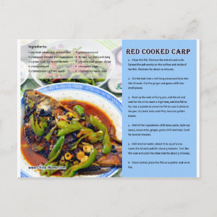 Chinesisch Roter Karpfenrezept Postkarte