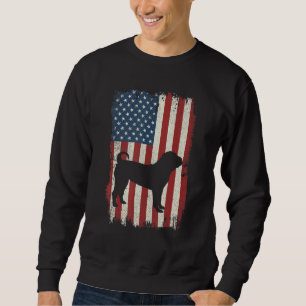Chinesisch Shar Pei Amerikanische Flagge USA Hund Sweatshirt