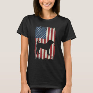 Chinesisch Shar Pei Amerikanische Flagge USA Hund T-Shirt