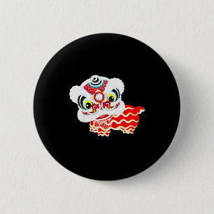 Chinesisch Süß Traditionell Tanzender Löwe Kunst G Button