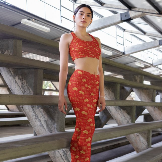 Chinesisch Traditionelles Zodiac-Zeichen Kaninchen Leggings (Von Creator hochgeladen)