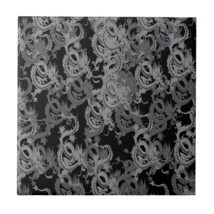 Chinesisch Ying Yang Dragon Fliese