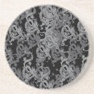 Chinesisch Ying Yang Dragon Getränkeuntersetzer