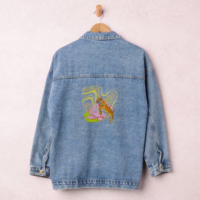 Chinesisch Zodiac Tiger Denim Jacket Jeansjacke (Hangar)