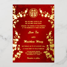 Chinesisch zweisprachig | Red Cherry Blossom Weddi