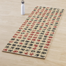 Chinesische Alphabet Yogamatte