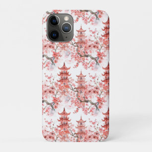 Chinesische Aquarellpagode mit Kirschblüten (3) Case-Mate iPhone Hülle