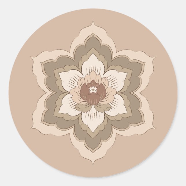 Chinesische Baoxiang-Blume im Herbst Bronze Runder Aufkleber (Vorderseite)