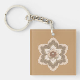 Chinesische Baoxiang-Blume im Herbst Bronze Schlüsselanhänger