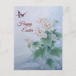 Chinesische Blume mit Butterfly Feiertagspostkarte