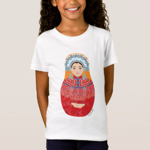 Chinesische Braut Matryoshka Girls' T-Shirt