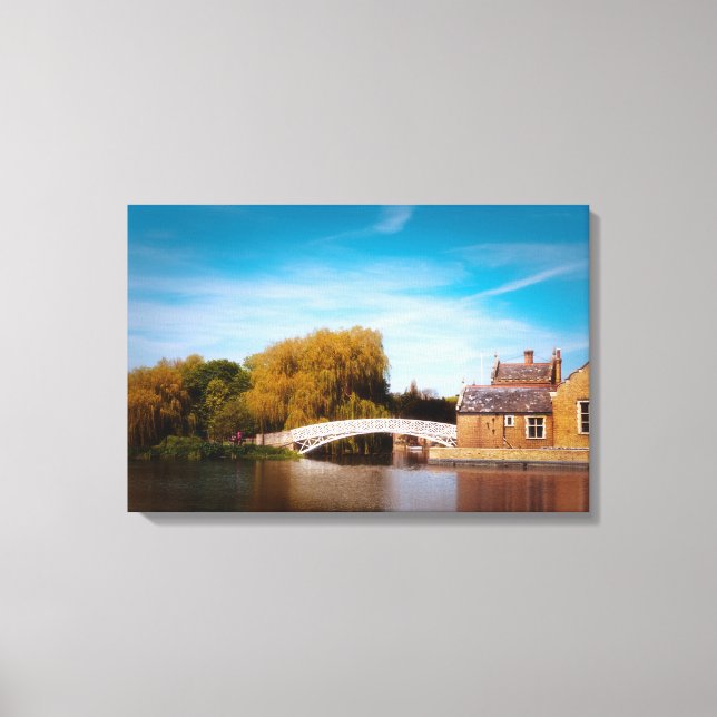 Chinesische Brücke über Godmanchester Leinwanddruck (Vorderseite)