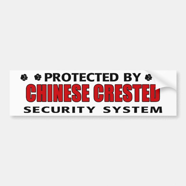 Chinesische Crested-Hunde-Sicherheit Autoaufkleber (Vorne)