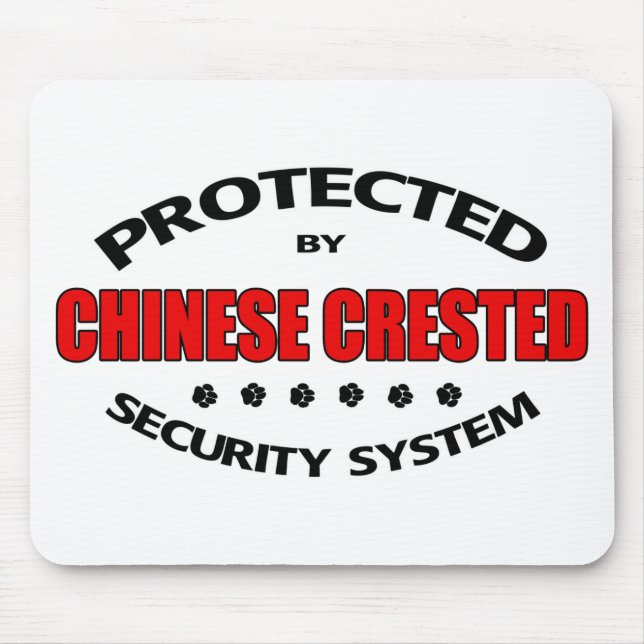 Chinesische Crested-Hunde-Sicherheit Mousepad (Vorne)