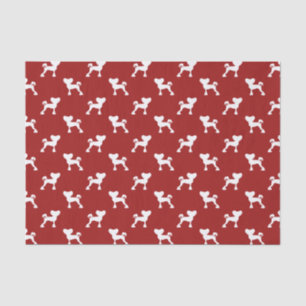 Chinesische Crested Silhouetten Muster Rot Seidenpapier