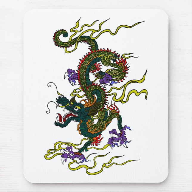 Chinesische Drache-Mausunterlage Mousepad (Vorne)