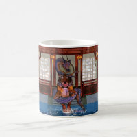 Chinesische Drache-und Tiger-Tasse, Jahr des