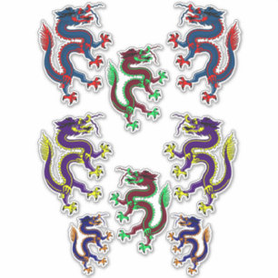 Chinesische Drachen - Kunstkollektion Aufkleber