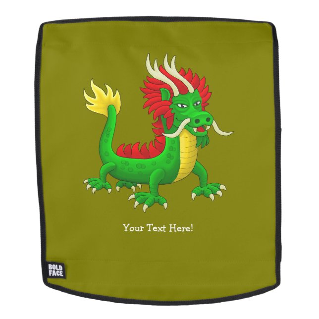 Chinesische Drachenillustration Rucksack (Abnehmbare Front)