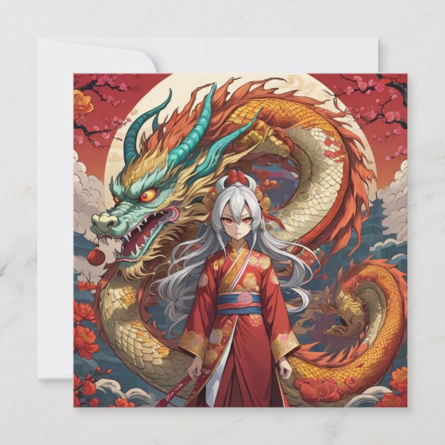 Chinesische Drachenkarte (Vorderseite)