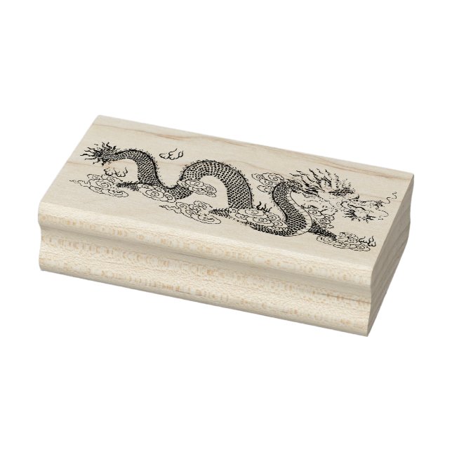 Chinesische Drachenkunst Briefmarke Gummistempel (Stempel)