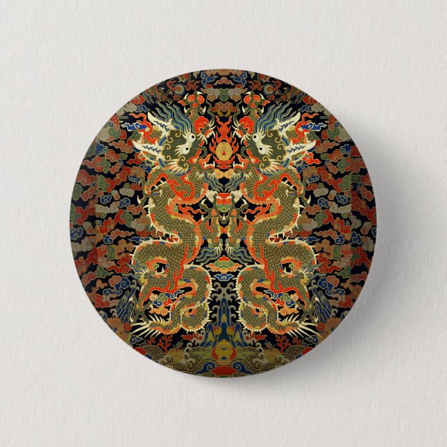 Chinesische Drachenkunst Button (Vorderseite)