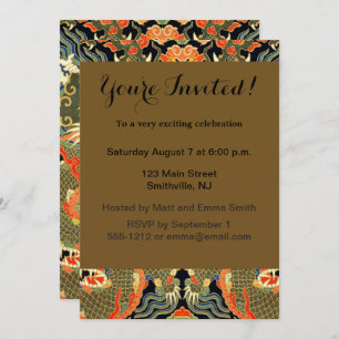 Chinesische Drachenkunst Einladung