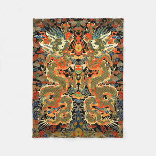 Chinesische Drachenkunst Fleecedecke