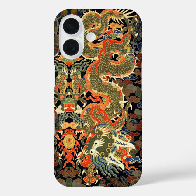 Chinesische Drachenkunst iPhone 16 Hülle (Rückseite)