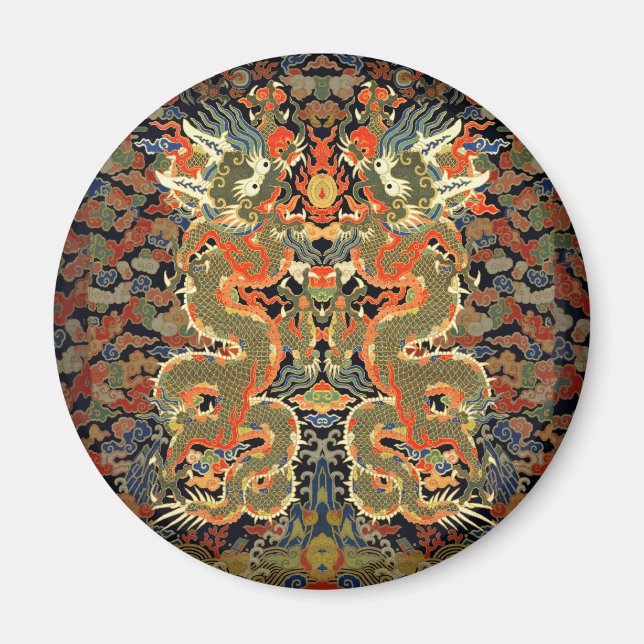 Chinesische Drachenkunst Magnet (Vorne)