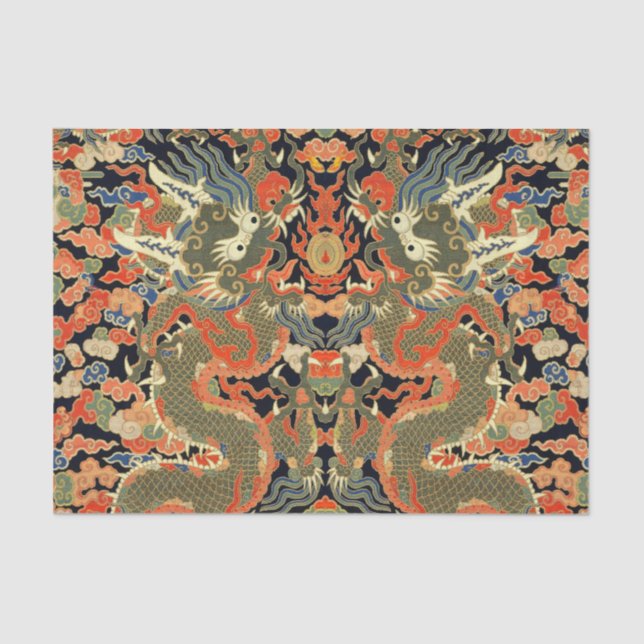 Chinesische Drachenkunst Seidenpapier (Vorderseite)