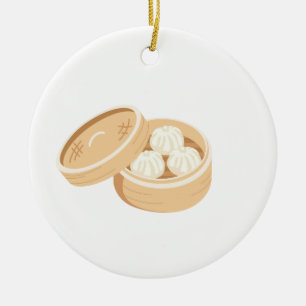 Chinesische Dumpling Keramik Ornament