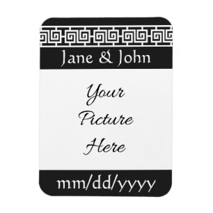 Chinesische Eleganz im Schwarzen Rett-the-Date-Mag Magnet