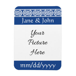 Chinesische Eleganz in Blue Rett-the-Date Magnet