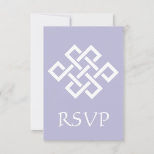 Chinesische Eleganz in Lavendel RSVP-Karte RSVP Karte