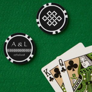 Chinesische Eleganz in Schwarz Pokerchips