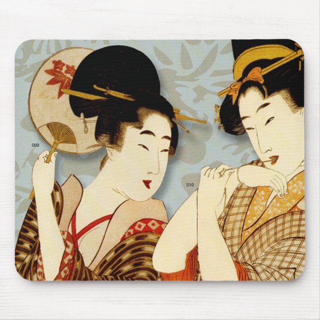 CHINESISCHE FAN-MÄDCHEN MOUSEPAD (Vorne)