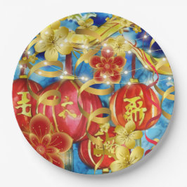 Chinesische Feiern Pappteller