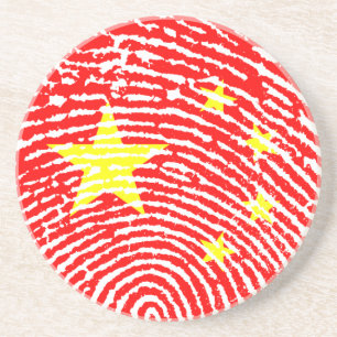 Chinesische Fingerabdruckflagge Untersetzer