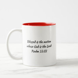 CHINESISCHE FLAG Gott segne individuelle Schrift W Zweifarbige Tasse