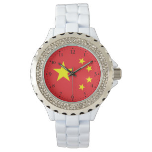 Chinesische Flagge Armbanduhr