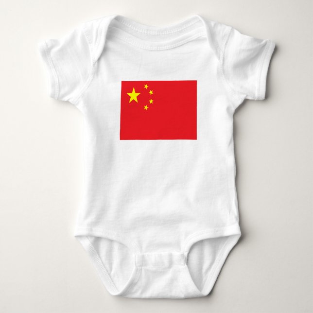 Chinesische Flagge Baby Strampler (Vorderseite)