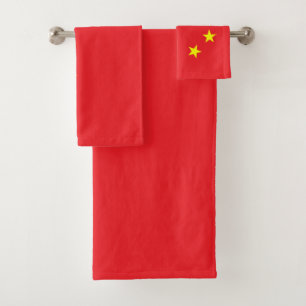 Chinesische Flagge Badhandtuch Set