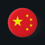 Chinesische Flagge Button<br><div class="desc">Die Nationalflagge der China.</div>