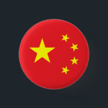 Chinesische Flagge Button<br><div class="desc">Die Nationalflagge der China.</div>